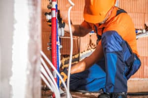 Plumber fixing the water pipe in North Royalton